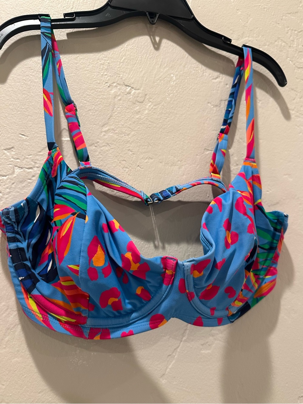 Tabitha Brown @ Target Multicolor Blue Tropical Bikini Top Size Large